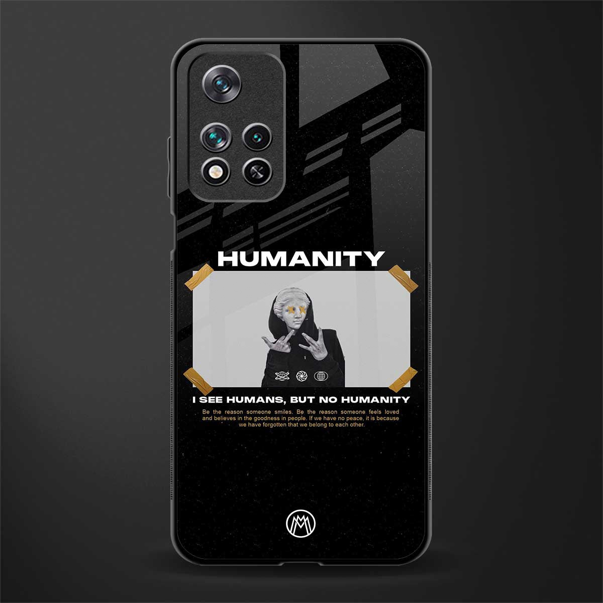 humans but no humanity glass case for poco m4 pro 5g image
