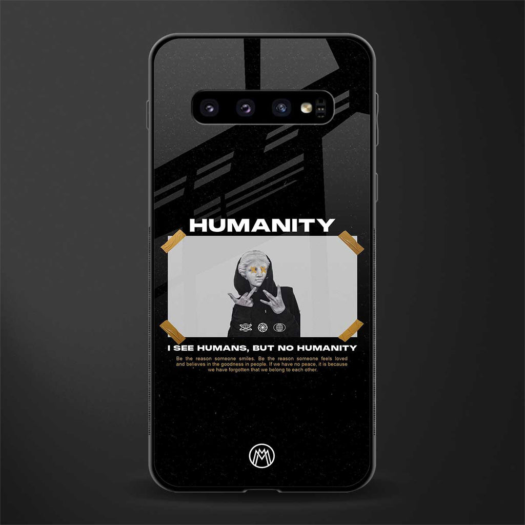 humans but no humanity glass case for samsung galaxy s10 image
