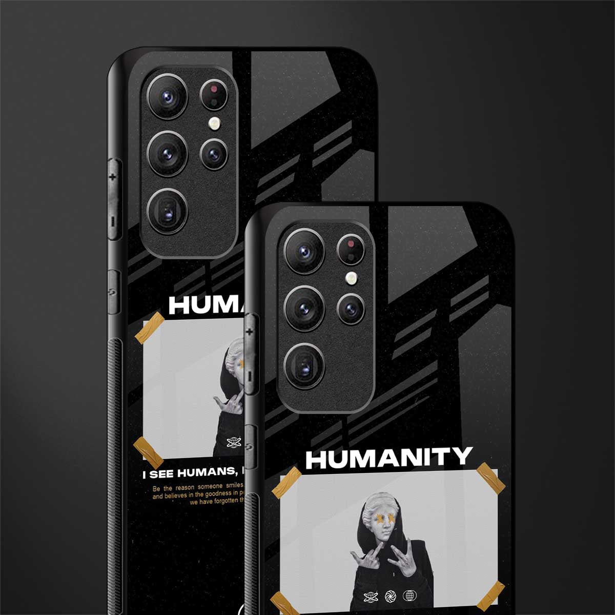 humans but no humanity glass case for samsung galaxy s21 ultra image-2