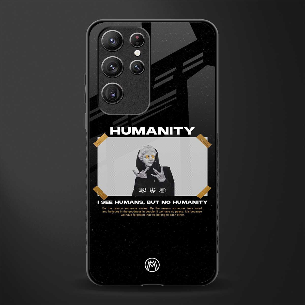 humans but no humanity glass case for samsung galaxy s21 ultra image