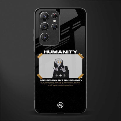 humans but no humanity glass case for samsung galaxy s21 ultra image