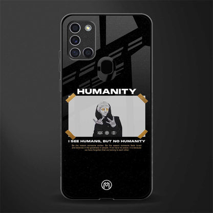 humans but no humanity glass case for samsung galaxy a21s image