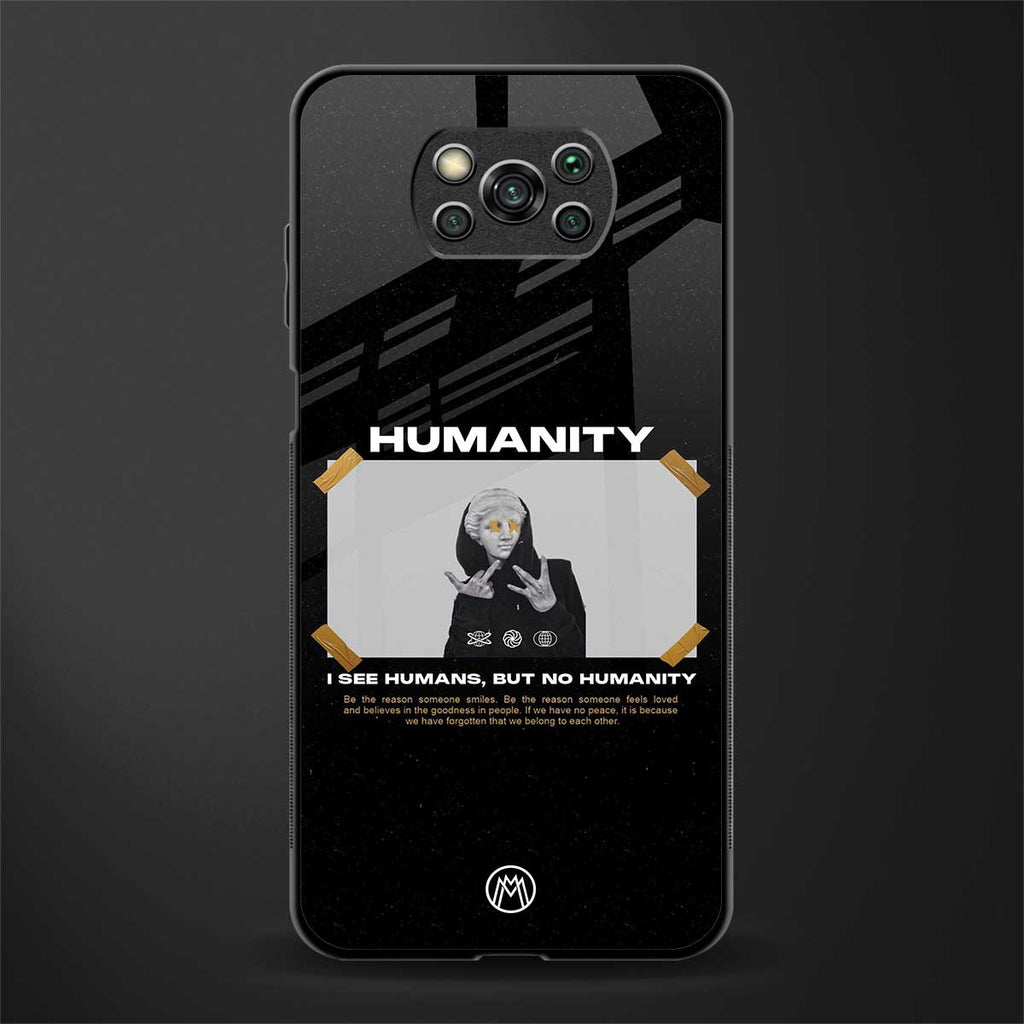 humans but no humanity glass case for poco x3 image