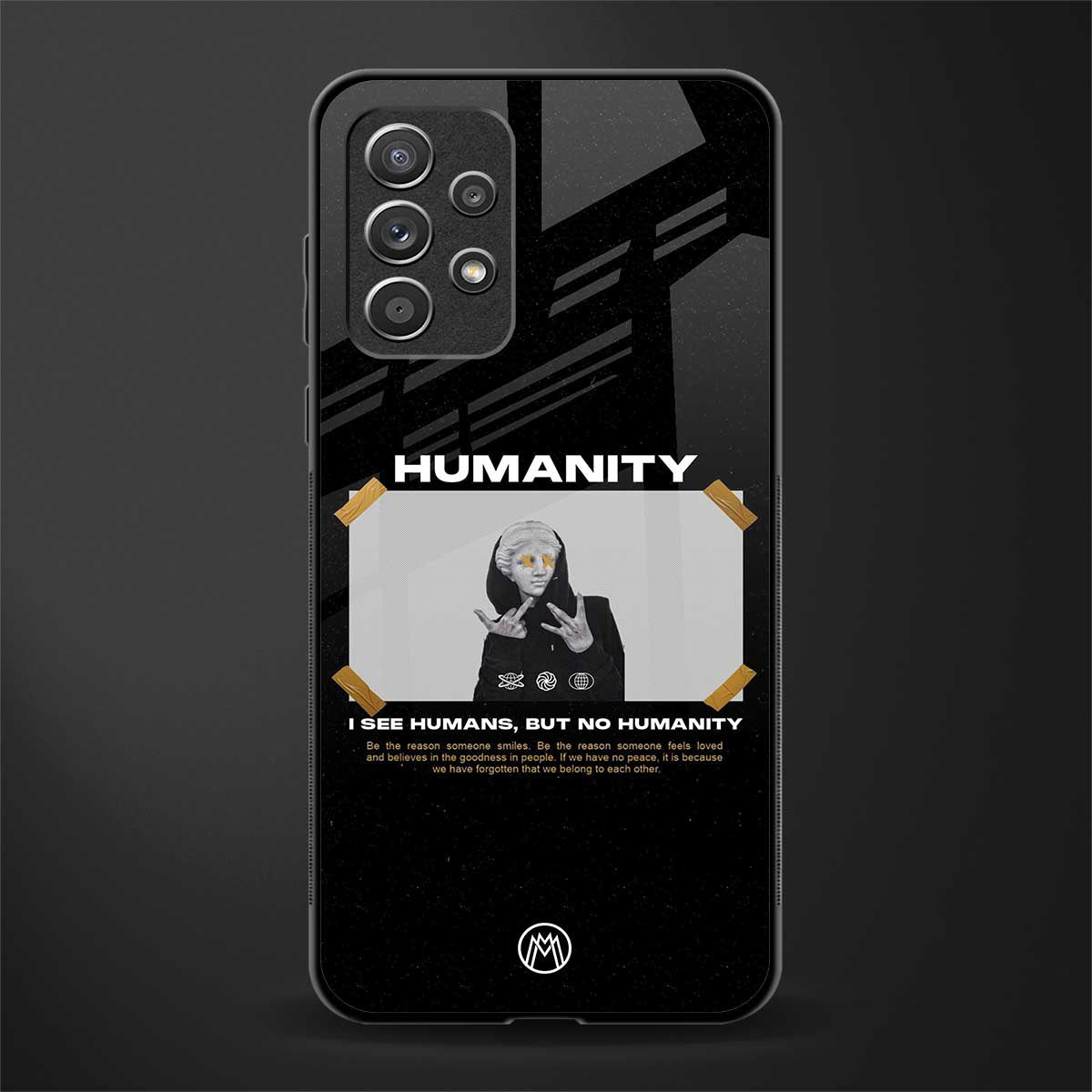 humans but no humanity glass case for samsung galaxy a52 image