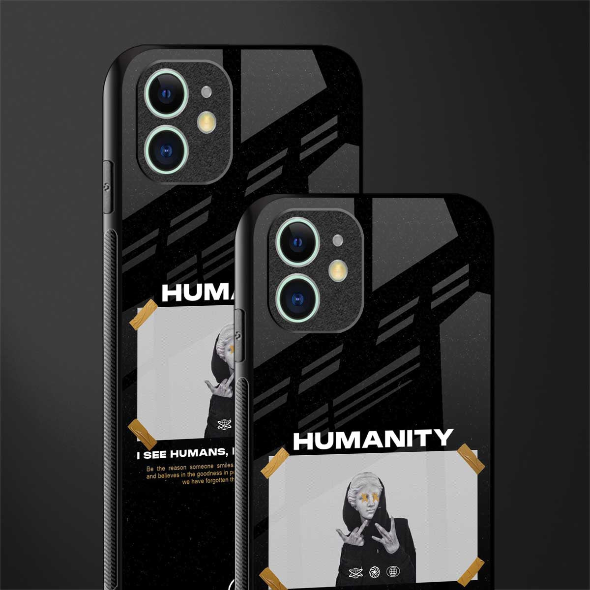 humans but no humanity glass case for iphone 11 image-2