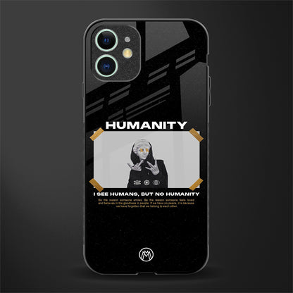humans but no humanity glass case for iphone 11 image