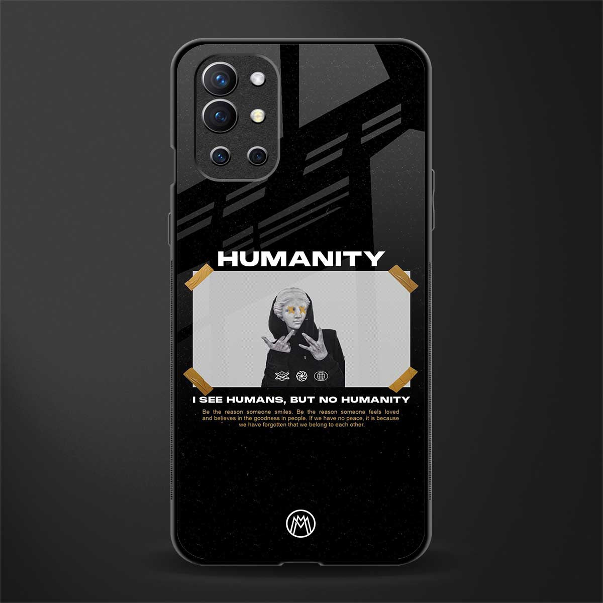 humans but no humanity glass case for oneplus 9r image