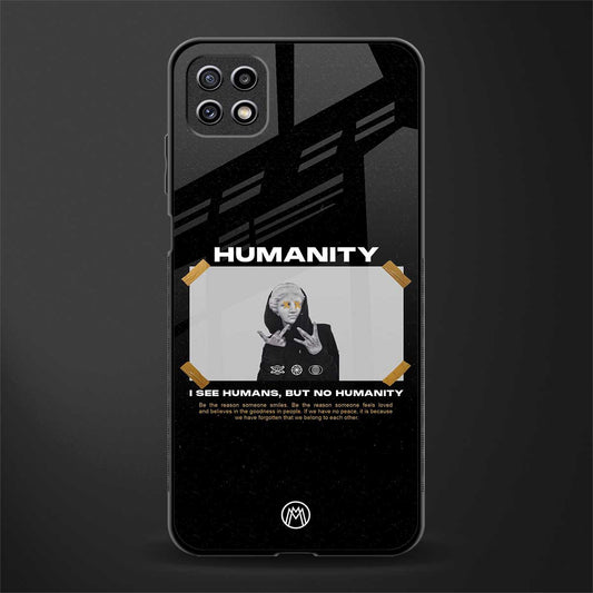 humans but no humanity glass case for samsung galaxy a22 5g image