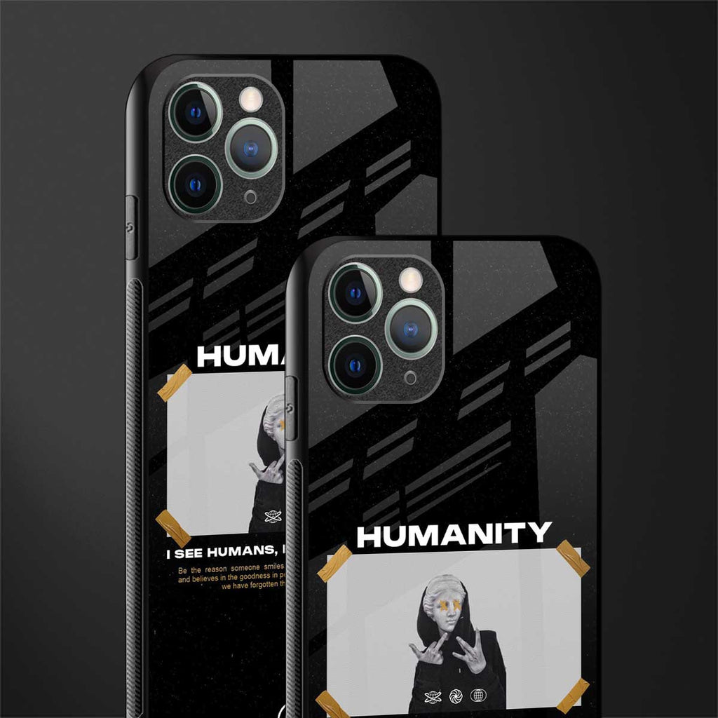 humans but no humanity glass case for iphone 11 pro max image-2