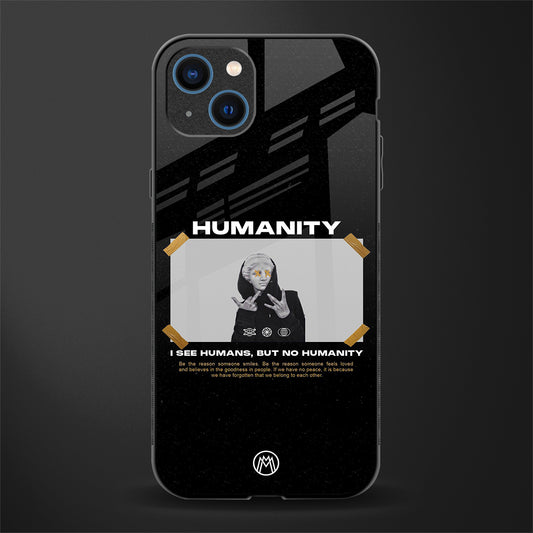 humans but no humanity glass case for iphone 13 image