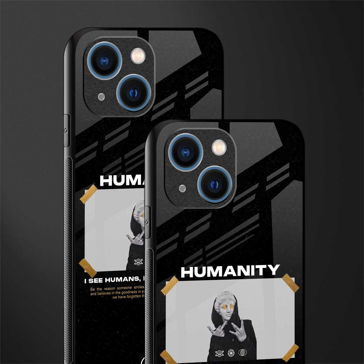 humans but no humanity glass case for iphone 13 mini image-2