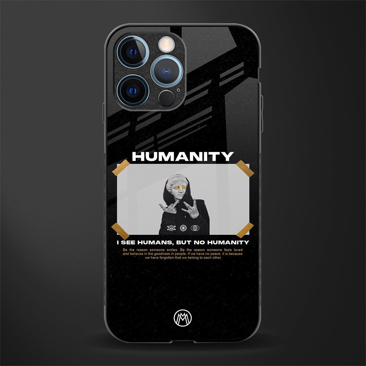 humans but no humanity glass case for iphone 12 pro image
