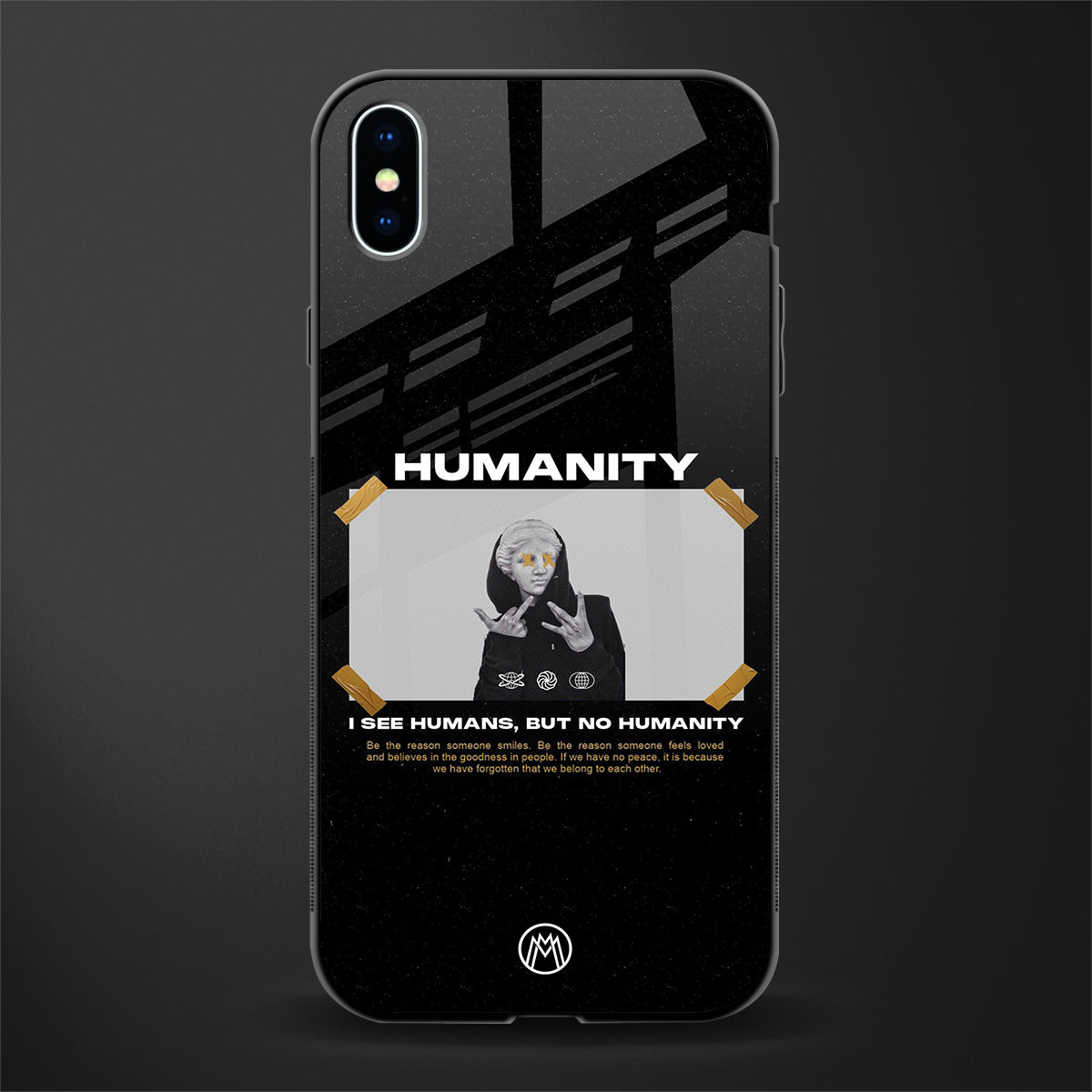 humans but no humanity glass case for iphone xs max image