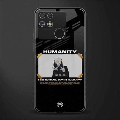 humans but no humanity back phone cover | glass case for realme narzo 50a