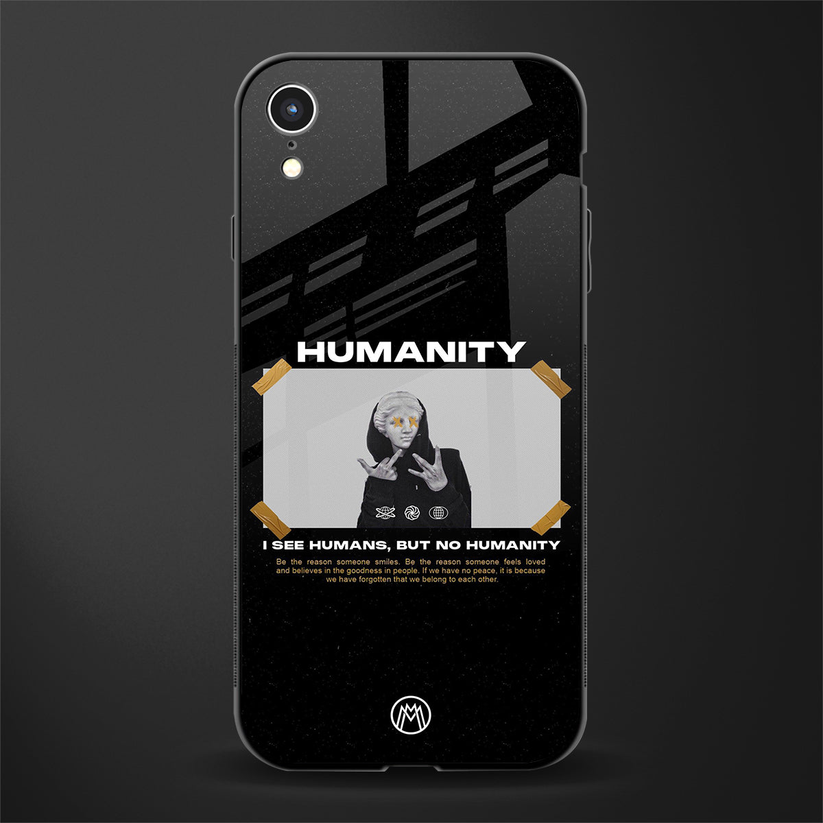 humans but no humanity glass case for iphone xr image