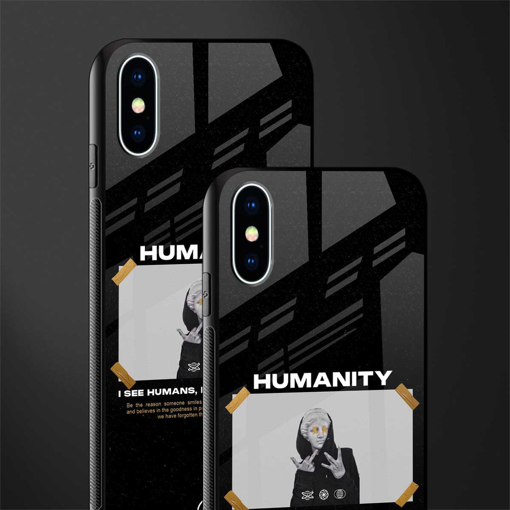 humans but no humanity glass case for iphone x image-2