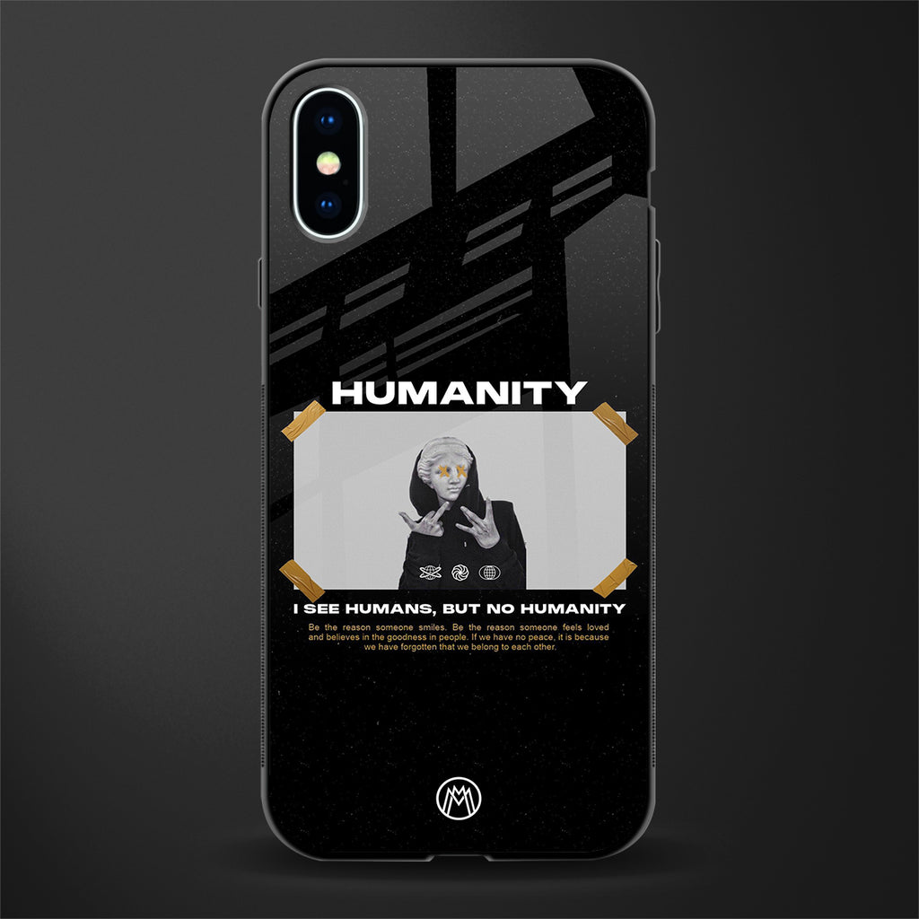 humans but no humanity glass case for iphone x image