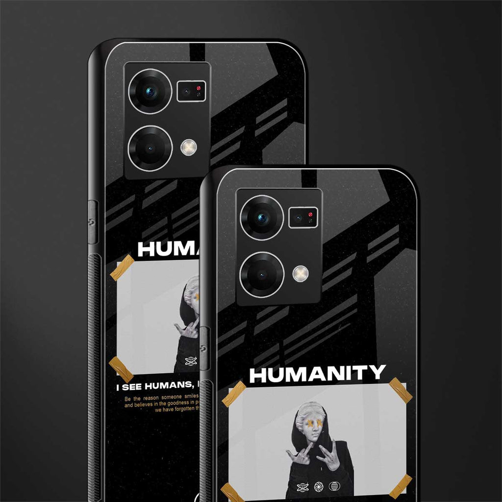 humans but no humanity back phone cover | glass case for oppo f21 pro 4g