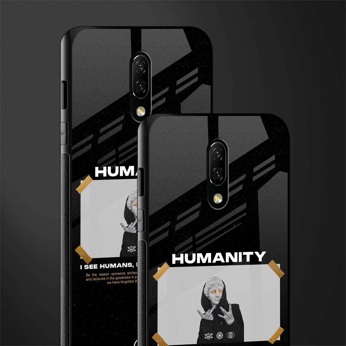 humans but no humanity glass case for oneplus 7 image-2