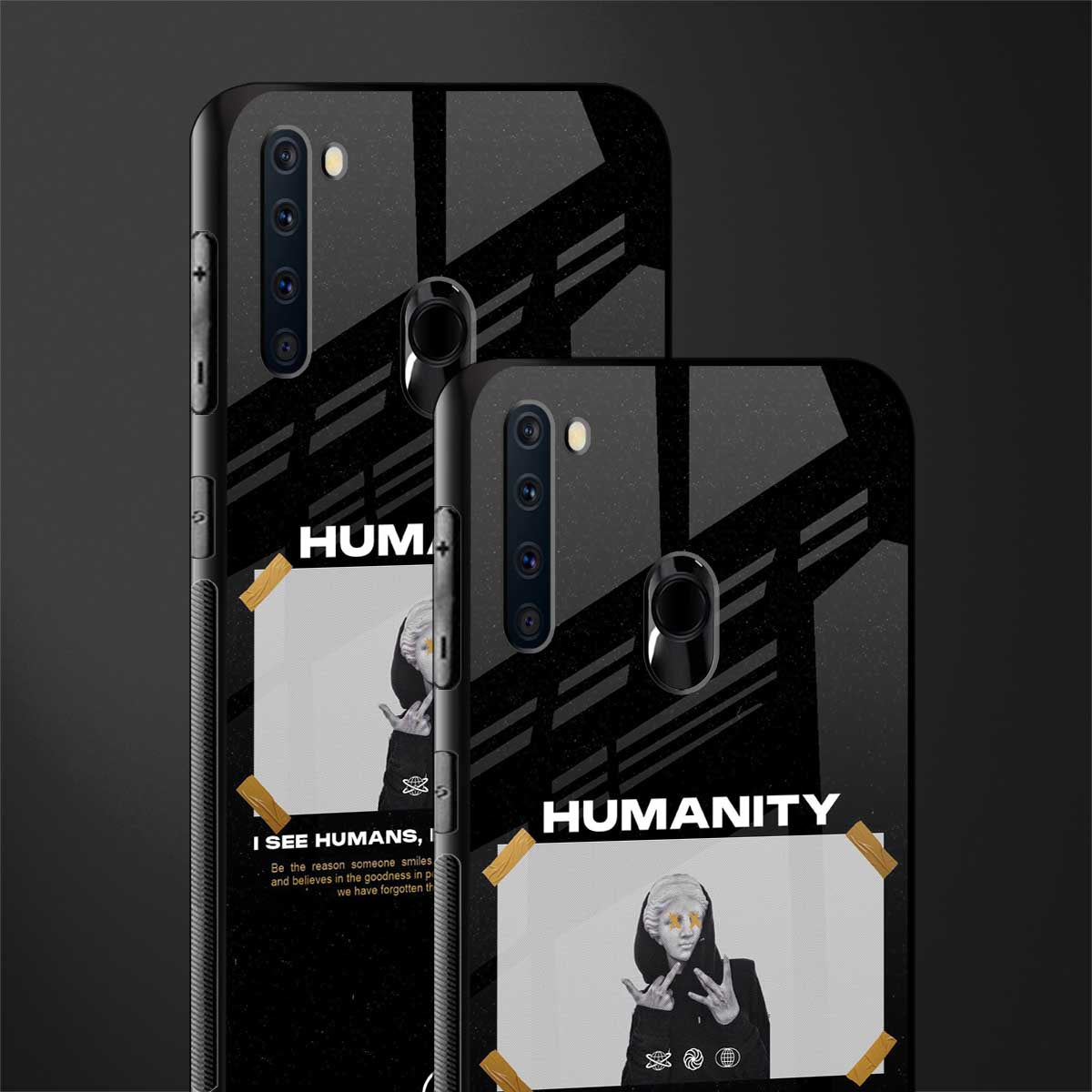 humans but no humanity glass case for samsung a21 image-2