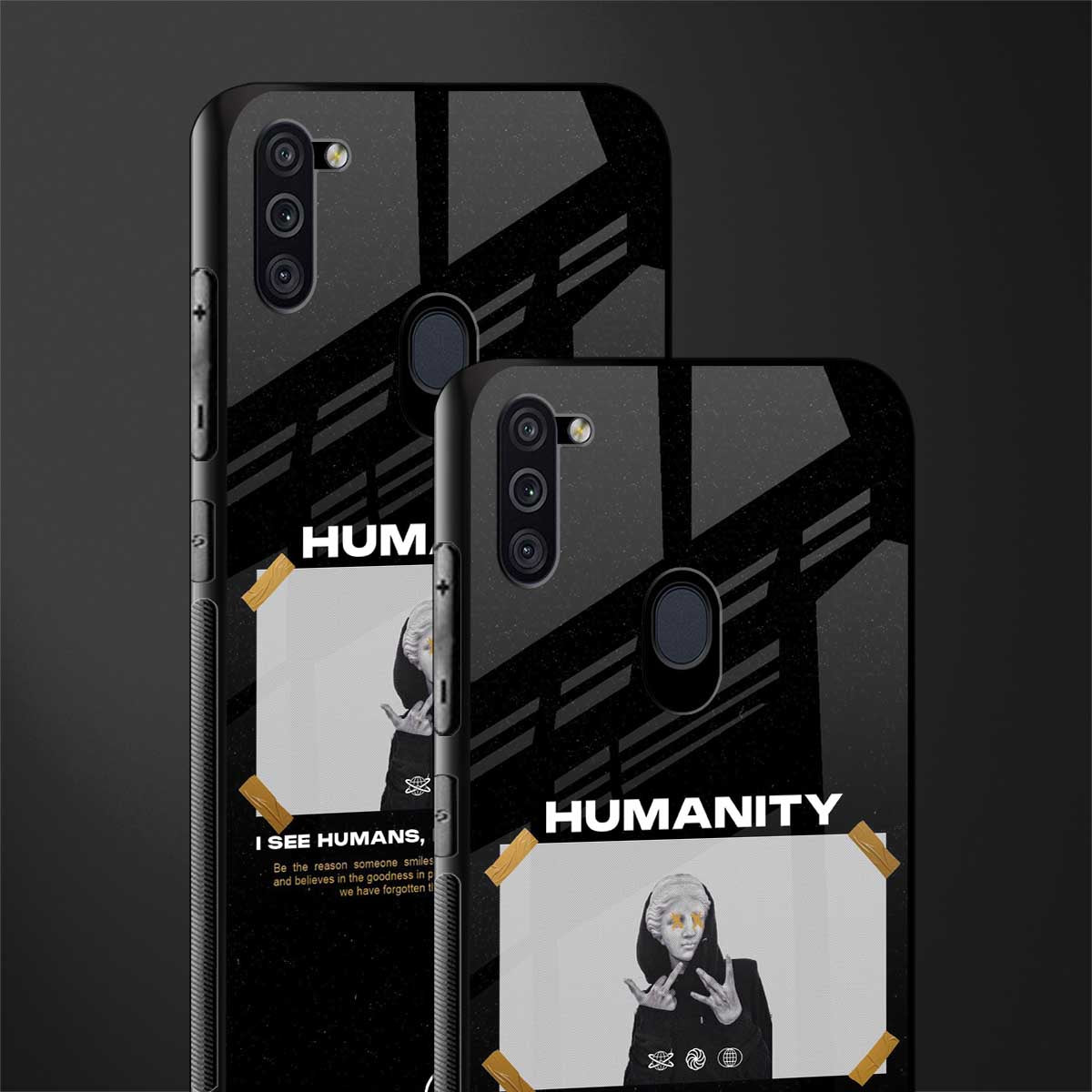humans but no humanity glass case for samsung galaxy m11 image-2