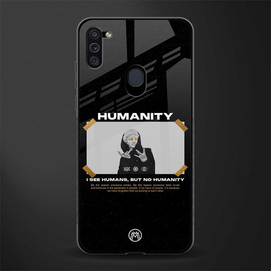 humans but no humanity glass case for samsung galaxy m11 image