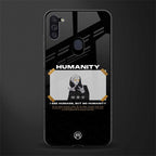 humans but no humanity glass case for samsung a11 image
