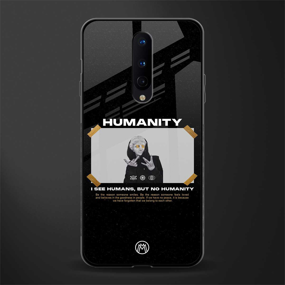 humans but no humanity glass case for oneplus 8 image