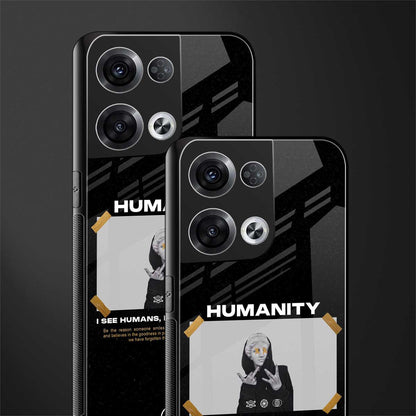 humans but no humanity back phone cover | glass case for oppo reno 8