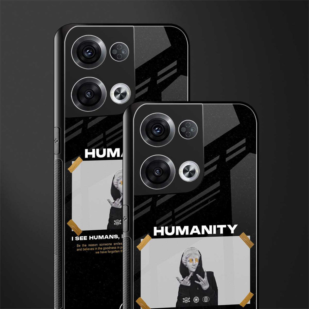 humans but no humanity back phone cover | glass case for oppo reno 8 pro