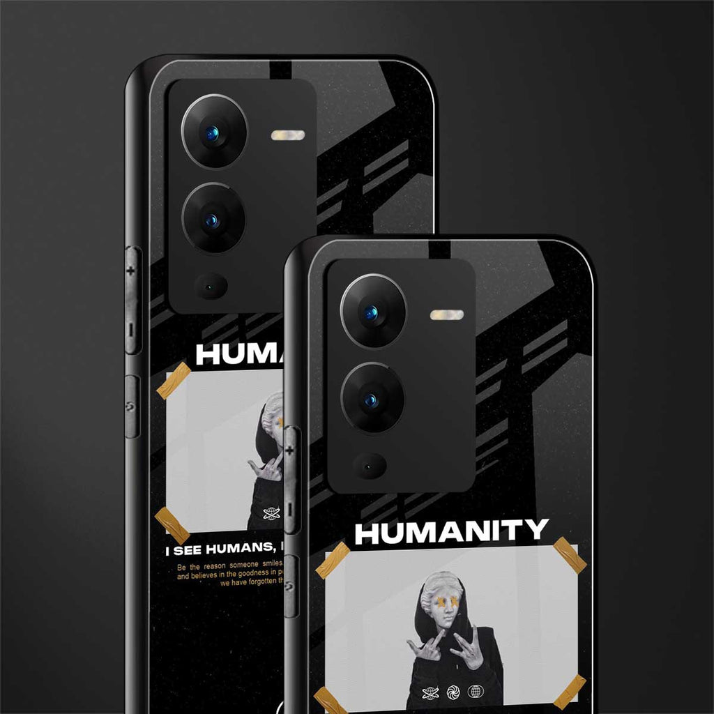 humans but no humanity back phone cover | glass case for vivo v25 pro 5g