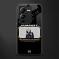 humans but no humanity back phone cover | glass case for vivo v25 pro 5g
