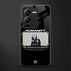 humans but no humanity back phone cover | glass case for vivo v25 pro 5g