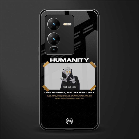 humans but no humanity back phone cover | glass case for vivo v25 pro 5g