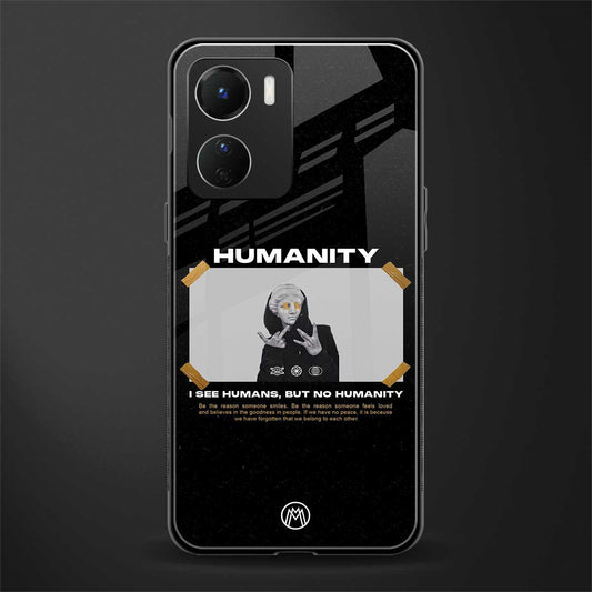 humans but no humanity back phone cover | glass case for vivo y16