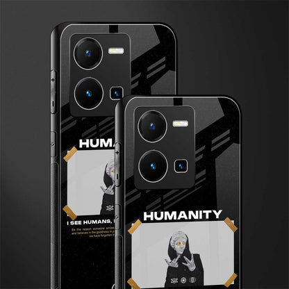 humans but no humanity back phone cover | glass case for vivo y35 4g