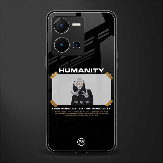 humans but no humanity back phone cover | glass case for vivo y35 4g