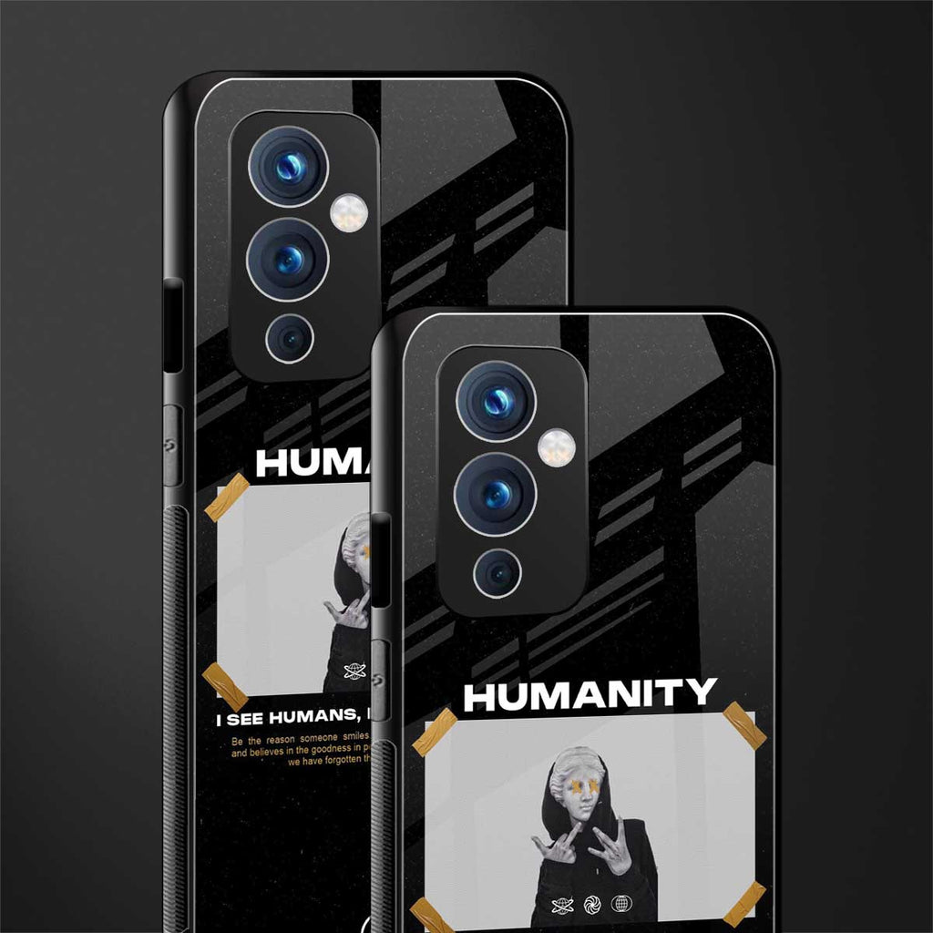 humans but no humanity back phone cover | glass case for oneplus 9