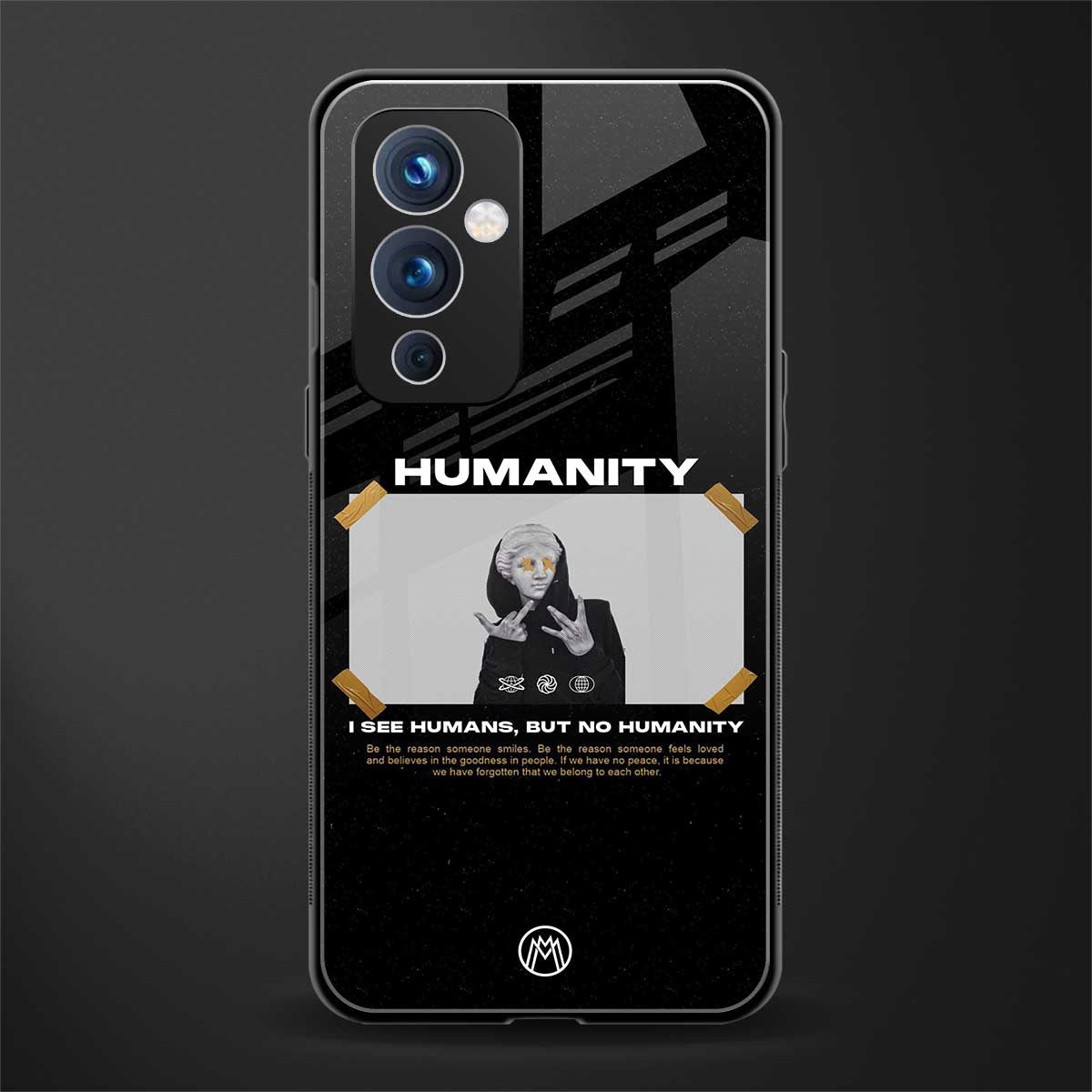 humans but no humanity back phone cover | glass case for oneplus 9