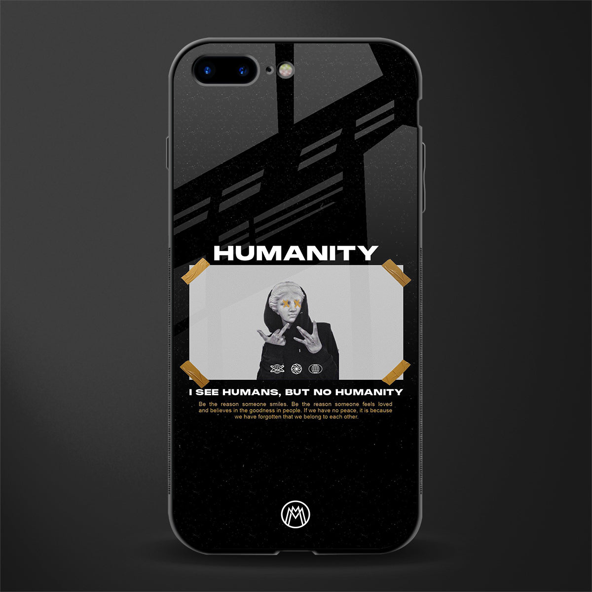 humans but no humanity glass case for iphone 7 plus image