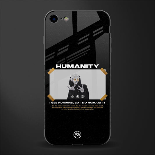humans but no humanity glass case for iphone 7 image