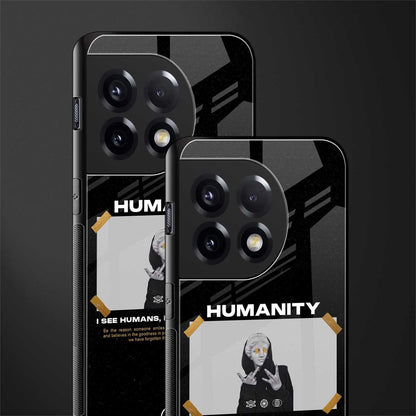 humans but no humanity back phone cover | glass case for oneplus 11r