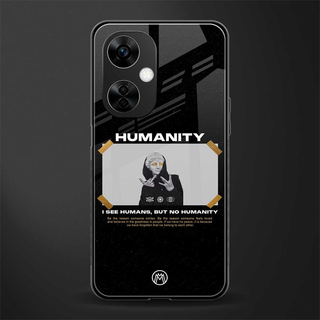 humans but no humanity back phone cover | glass case for oneplus nord ce 3 lite