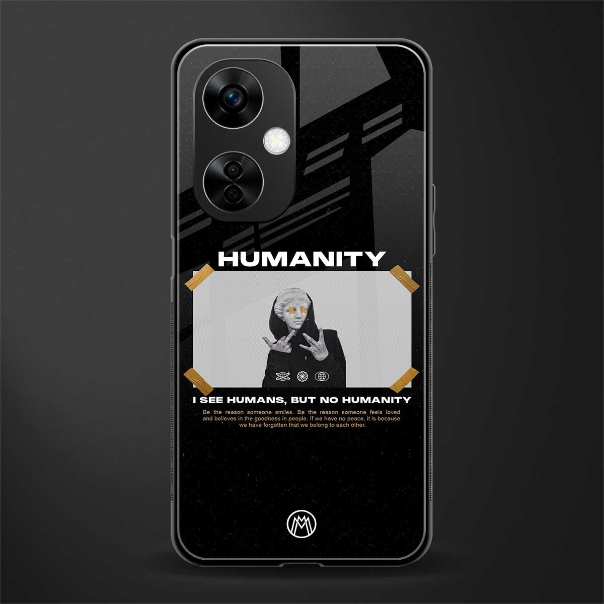 humans but no humanity back phone cover | glass case for oneplus nord ce 3 lite