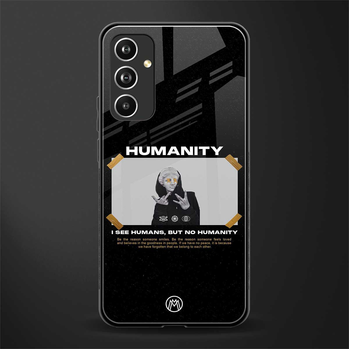 humans but no humanity back phone cover | glass case for samsung galaxy a54 5g