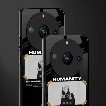 humans but no humanity back phone cover | glass case for realme 11 pro 5g