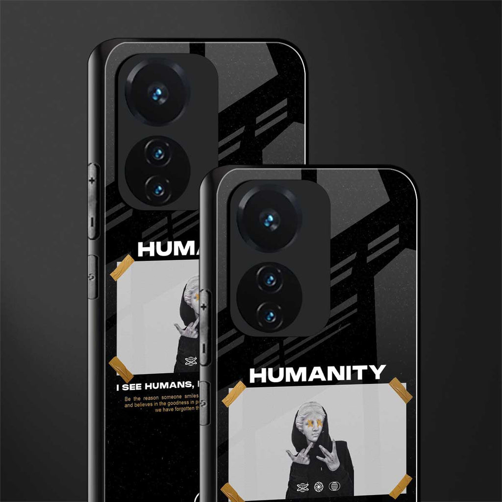 humans but no humanity back phone cover | glass case for vivo t1 44w 4g
