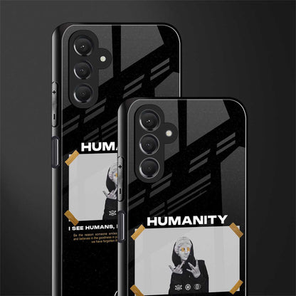 humans but no humanity back phone cover | glass case for samsun galaxy a24 4g