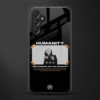 humans but no humanity back phone cover | glass case for samsun galaxy a24 4g