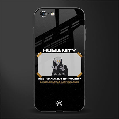 humans but no humanity glass case for iphone 6 image